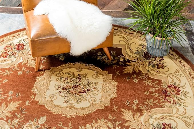 Unique Loom Versailles Collection Traditional Classic Floral Motif Area Rug - Image 7