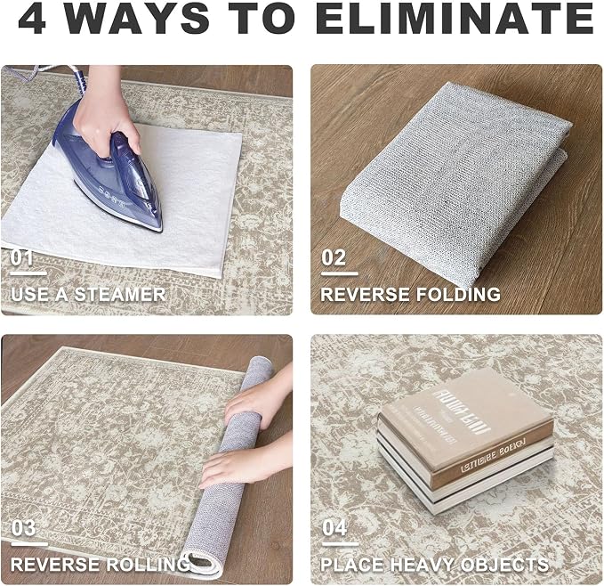 KILOCOCO Hallway Runner 2x5 Kitchen Runner Rug Printed Vintage Floral Washable - Image 8