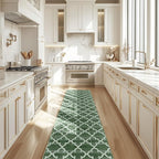 Area Rug 2x10, Moroccan Trellis Print Carpet, Machine Washable Non-Slip Rugs - Image 9