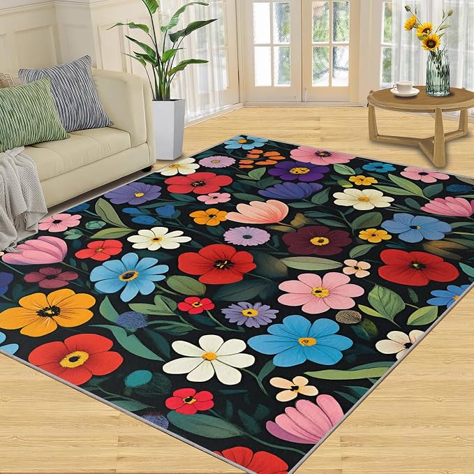 Boho Flowers Rugs for Bedroom - Image 3