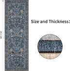 Washable Runner Rug 2x6: Vintage Boho Floral Carpet Runners - Image 2