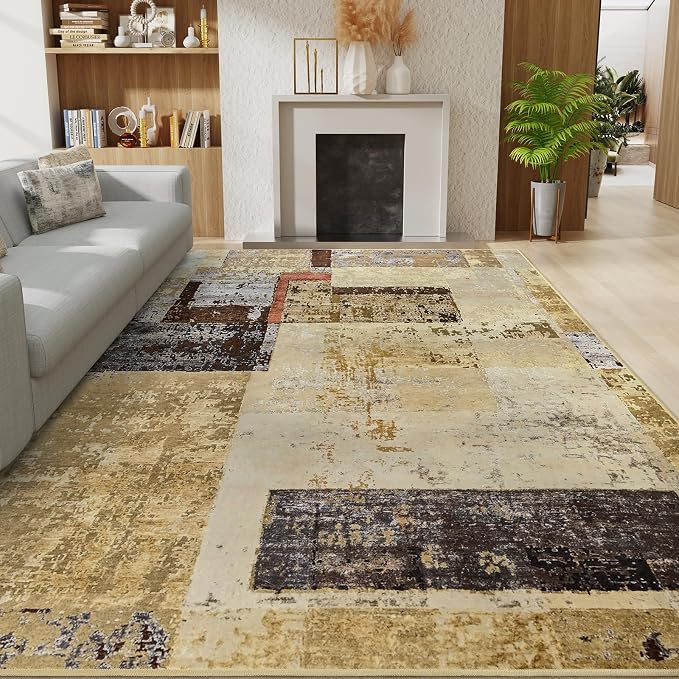 LOCHAS Rug for Living Room, Washable Soft Area Rugs for Bedroom 8x10, Abstract by LOCHAS