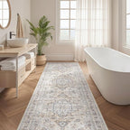 Runner Rug Kitchen Washable Rugs: 3x10 Non-Slip Boho Soft Vintage Stain - Image 5