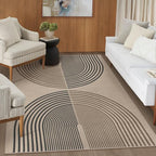 Easy Jute Indoor Outdoor 5x7 Rug, Washable Modern Rainbow Rugs - Image 5