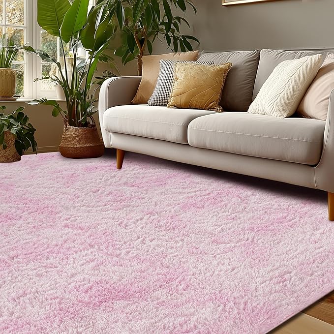 Andency Soft Area Rugs for Living Room Bedroom, 5x8 Fluffy Shaggy Bedside Rug by Andency