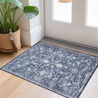 KILOCOCO Washable Rug 2x3 Rug for Entryway Printed Vintage Floral Soft Non-Slip by Kilococo