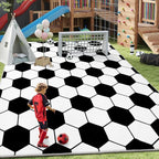 Soft Soccer Rugs for Bedroom, Machine Washable, Cute Bedside Boys Area Rug for by ForEveryonesLittleComfort