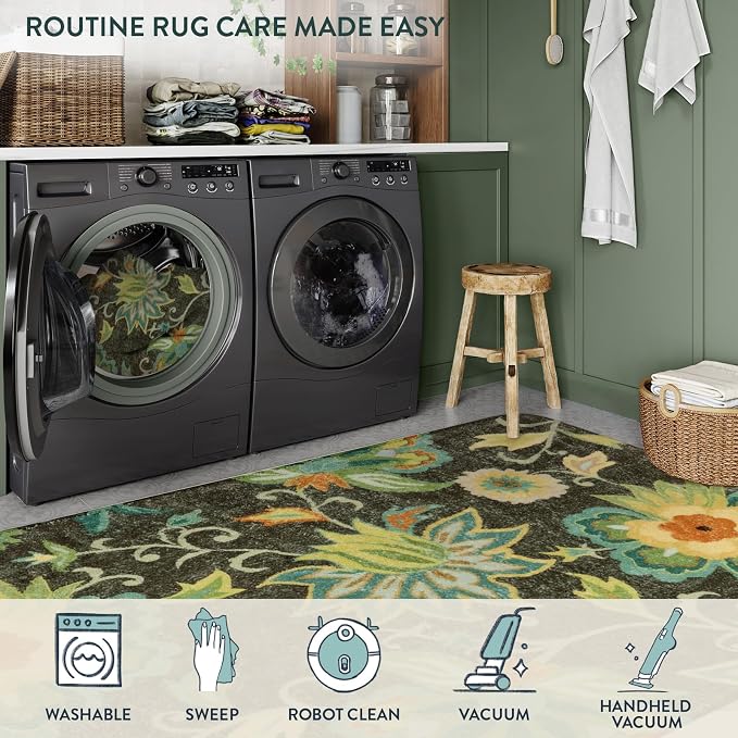 Lahome Collection Modern Floral Area Rug - Image 7