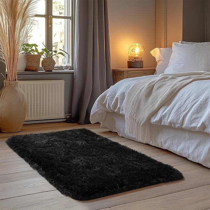 Zentavio Bedside Rugs Small 2x3 Shag Entry Entrance Rugs Soft Bedroom Carpet - Image 8