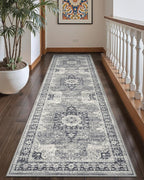 DEXI Hallway Runner Rug 3x7, Distressed Non Slip Runners Carpet, Boho Vintage - Image 5