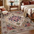 Tangsoo Vintage 4x6 Area Rug, Washable Non Slip Indoor Rugs, Oriental Machine by Tangsoo