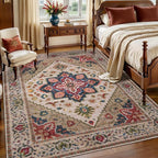 Tangsoo Vintage 4x6 Area Rug, Washable Non Slip Indoor Rugs, Oriental Machine by Tangsoo
