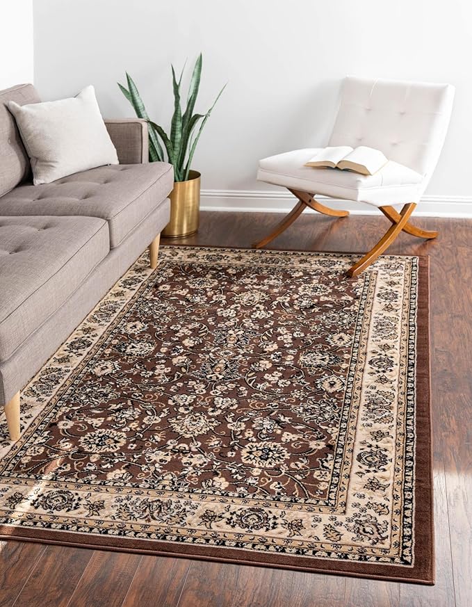 Rugs.com Yasmin Collection Rug – 6' x 9' Brown Medium Rug Perfect - Image 3