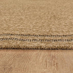 Easy Jute Rugs 10x14 Bordered Natural Color Living Room Indoor Outdoor Area Rug - Image 5