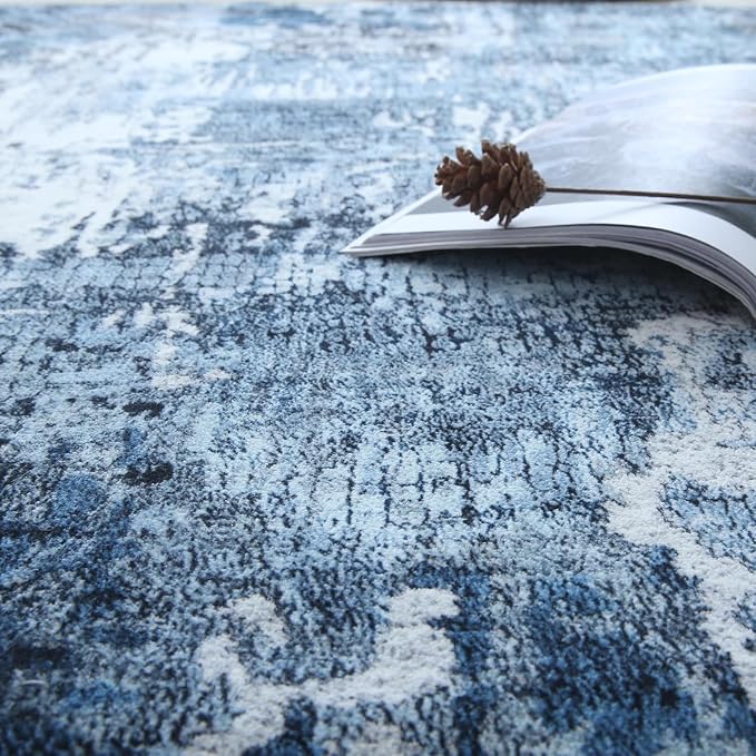 Rugcomf Area Rug 5x7 Washable Rug Boho Soft Abstract Pattern Non-Slip - Image 7