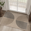 Easy Jute Rainbow Entryway Rug, 2x3 Washable Non-Slip Indoor Outdoor Doormat by Rugalia