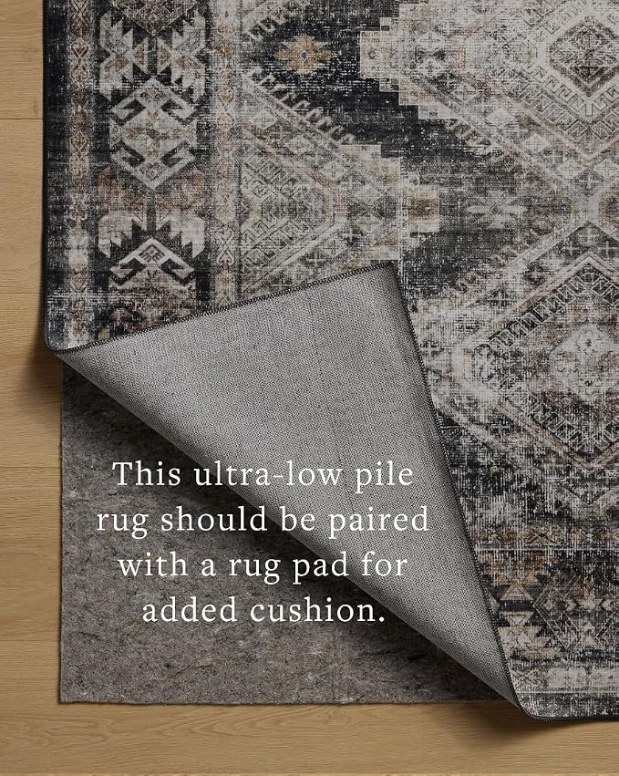 Loloi Amber Lewis Josie Collection JOS-04 Ink/Earth 2'-6" x 12'-0", .13" Pile - Image 2