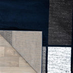 Rugshop Contemporary Modern Boxes Area Rug 6' 6" Navy - Image 6