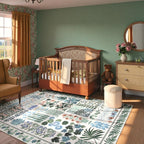 Floral Boho 5x7 Area Rugs for Bedroom Living Room, Botanical Soft Dining Room - Image 2
