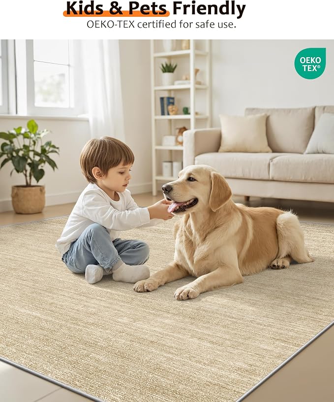 Art&Tuft Washable Rugs 6x9, Low Pile Area Rugs - Image 9