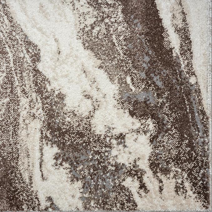 LUXE WEAVERS Lagos Collection 7983 Brown 2x3 Art Deco Geometric Area Rug - Image 4