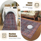 Washable Area Rug 3' x 5 ' Vintage Traditional Persian Mat - Image 7