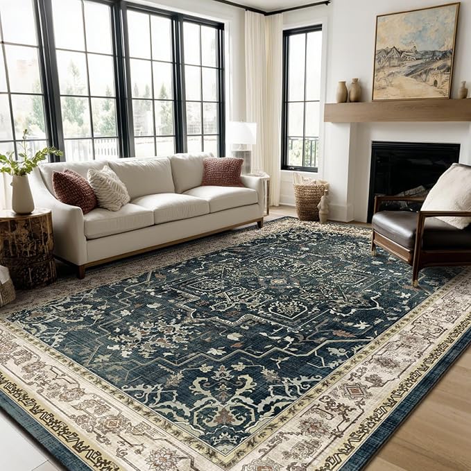 Distressed Farmhouse Area Rugs 6x9 by Jainmy