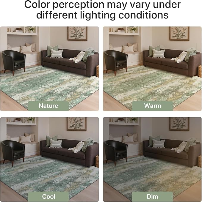 GENIMO No Crease Non Slip 6x9 Area Rugs - Image 8