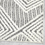 Antep Rugs Palafito 8x10 Geometric Shag Diamond High-Low Pile Textured Indoor - Image 4