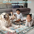 WILLSUN Washable Area Rugs, 2x6 Non-Slip Boho Area Rugs - Image 3