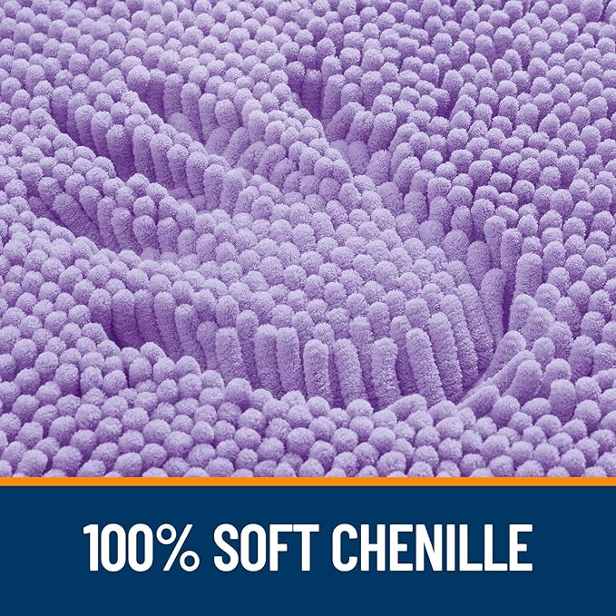 OLANLY Bathroom Rugs 70x24, Extra Soft Absorbent Chenille Bath Rugs, Rubber - Image 3