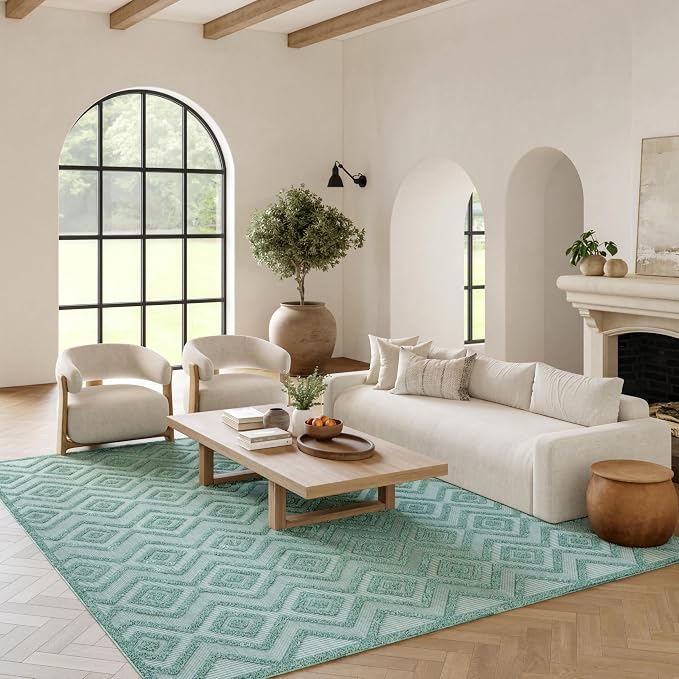 Nourison Home Versatile Aqua Teal 7' x 10' Area Rug by NourisonHome