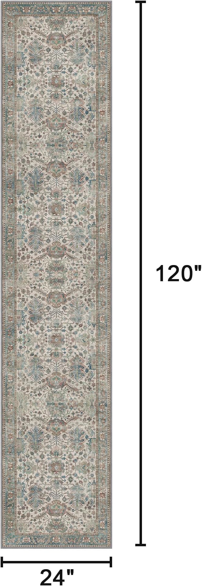 Bavni Bedroom Rug Runners for Hallways, Washable Runner Rug 2x10, Low Pile - Image 2