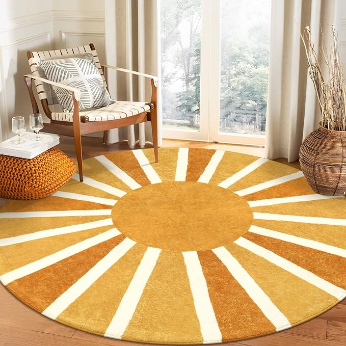 Lahome Boho Round Rugs 6Ft by Lahome