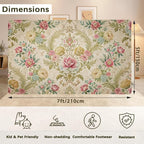 Chic Vintage Rose Rug for Living Room 5x7, Low Pile Non-Slip Backing, Machine - Image 2