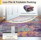 Washable Area Rugs 2'x6' Non-Slip Modern Abstract Soft - Image 8