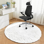 Andency White Round Area Rug for Living Room, Large Shag Circle Rug 7x7 for - Image 8
