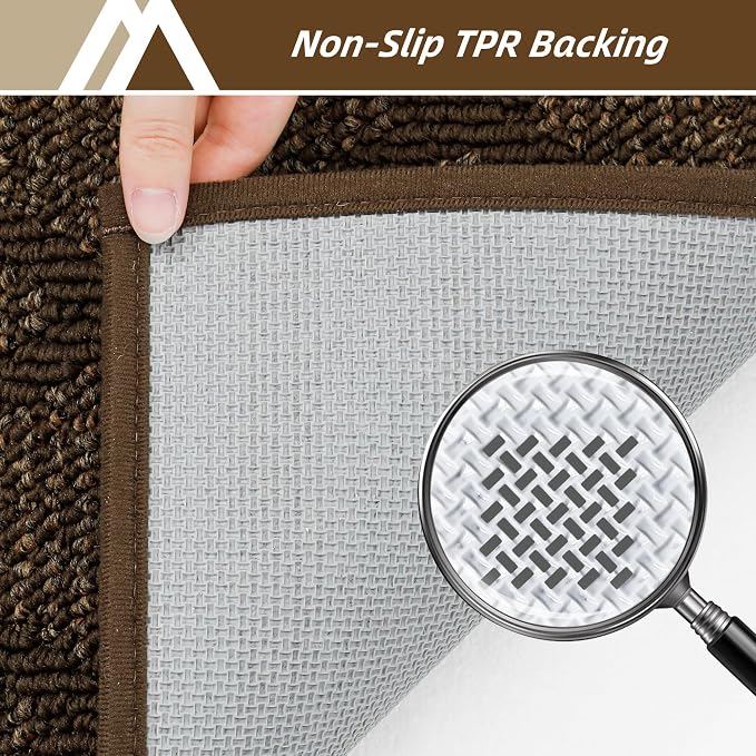 COSY HOMEER Non-Slip Door Mat 36"x60", Entryway Rugs Low Profile Absorbent Dirt - Image 4