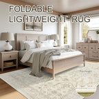 8x10 Area Rugs, Washable Rugs, Large Stain Resistant Beige Area Rug - Image 3