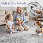 3 x 5 Rug Small Non Slip Machine Washable Rug Distressed Abstract Soft Indoor - Image 4