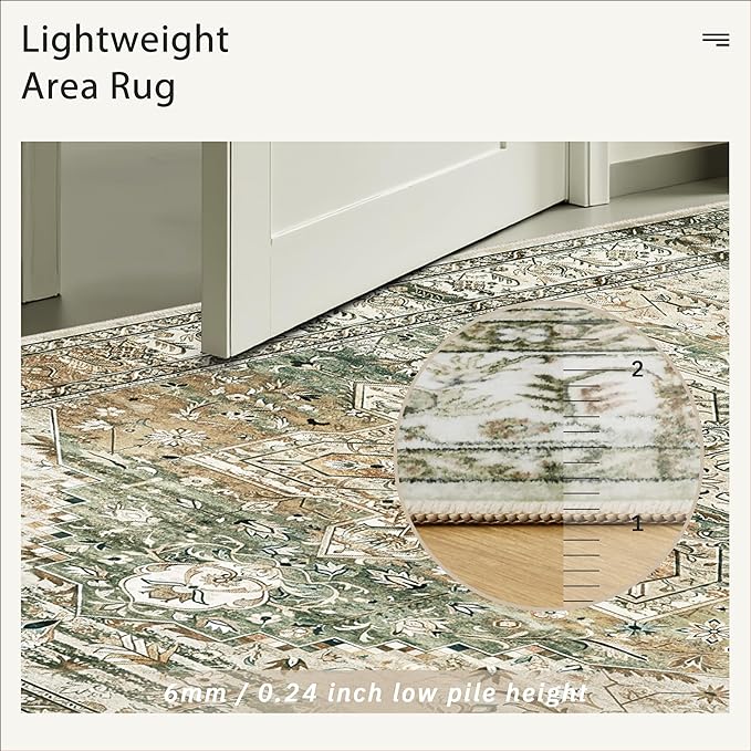 Washable Area Rug 8x10, Large Soft Rugs - Image 7