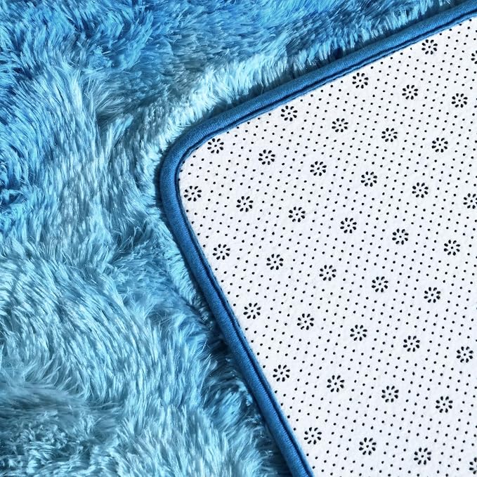 Large Shag Area Rugs 6 x 9, Tie-Dyed Plush Fuzzy Rugs - Image 5