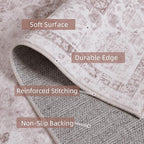 Light Pink 4x6 Rugs for Bedroom Nursery Rug Vintage Aesthetic Cute Boho Floral - Image 5