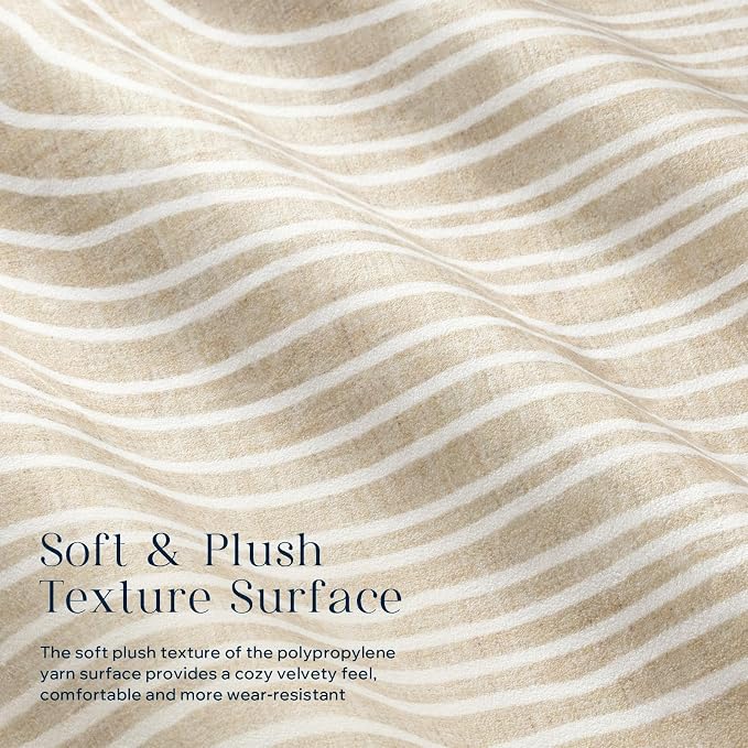 Phantoscope Washable Area Rug 5'x7' Non-Slip, Modern Neutral Boho Rugs - Image 3