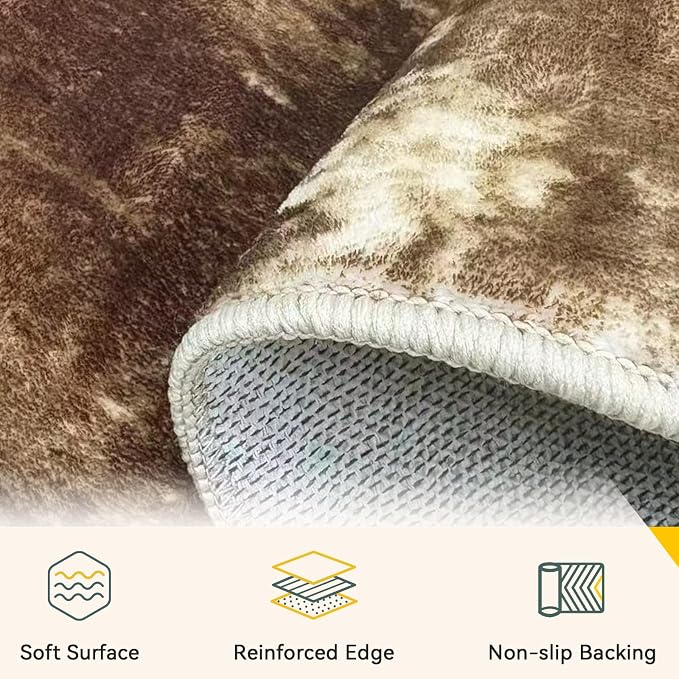 Washable Area Rugs 5'x7' Non-Slip Modern Abstract Soft - Image 5