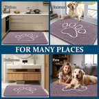 OLANLY Dog Door Mat for Muddy Paws 40x32, Paw Print Design, Absorbs Moisture - Image 8