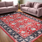 Area Rug for Living Room, 9x12 Machine Washable Non Slip Large Faux Wool Throw - Image 2