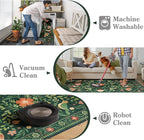 Moynesa Floral Bird Round Rug 6ft Washable Circle Rug Non Slip, Modern Cottage - Image 8
