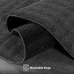 CAMILSON Modern Dark Gray Non Slip Runner Rug 2x7 Ultra Soft High Pile Kitchen - Image 7