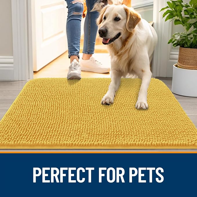 OLANLY Dog Door Mat for Muddy Paws 70x24, Absorbs Moisture and Dirt, Absorbent - Image 6